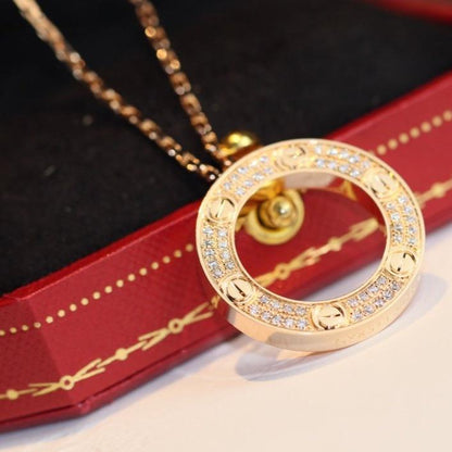 [Renovia Jewelry]LOVE NECKLACE ADJUSTABLE ROSE GOLD