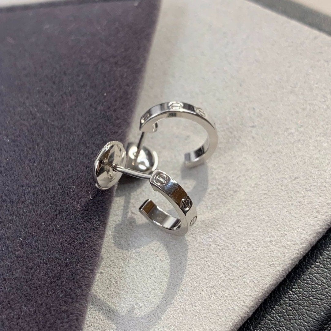 [Renovia Jewelry]LOVE EARRINGS 2.65MM SILVER