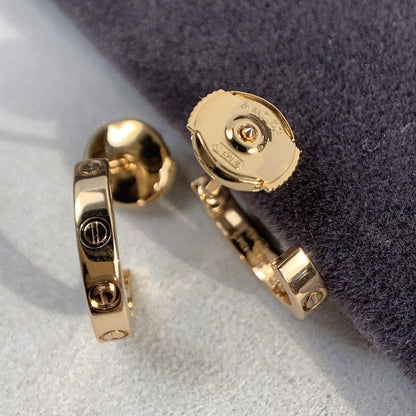 [Renovia Jewelry]LOVE EARRINGS 2.65MM PINK GOLD