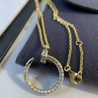 [Renovia Jewelry]JUSTE NECKLACE GOLD DIAMONDS