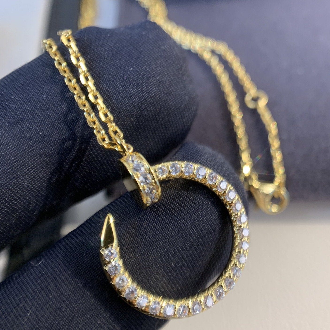 [Renovia Jewelry]JUSTE NECKLACE GOLD DIAMONDS
