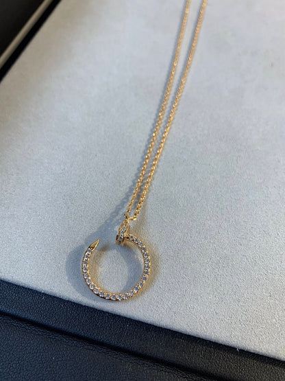 [Renovia Jewelry]JUSTE NECKLACE PINK GOLD DIAMONDS