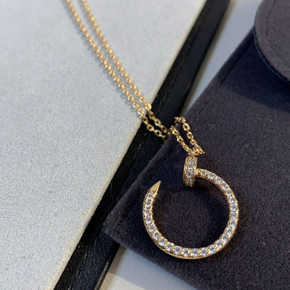 [Renovia Jewelry]JUSTE NECKLACE PINK GOLD DIAMONDS