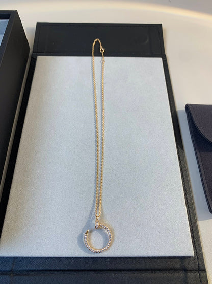 [Renovia Jewelry]JUSTE NECKLACE PINK GOLD DIAMONDS