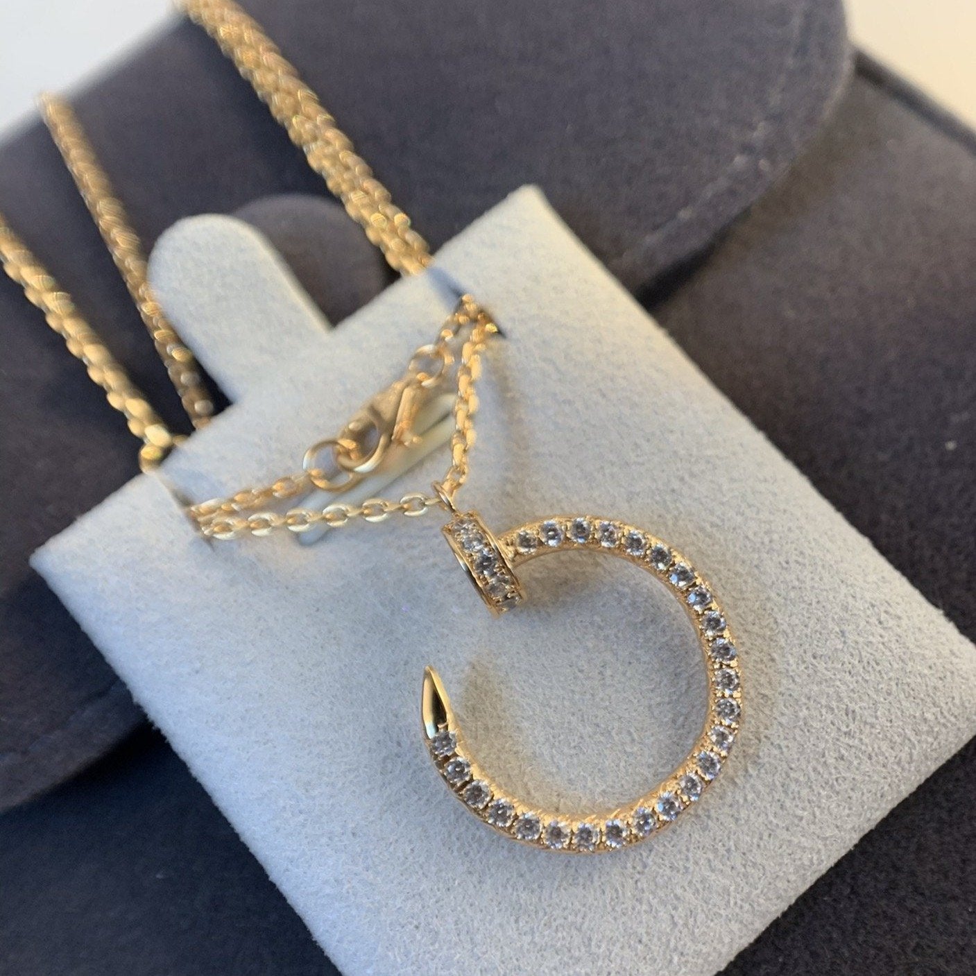 [Renovia Jewelry]JUSTE NECKLACE PINK GOLD DIAMONDS