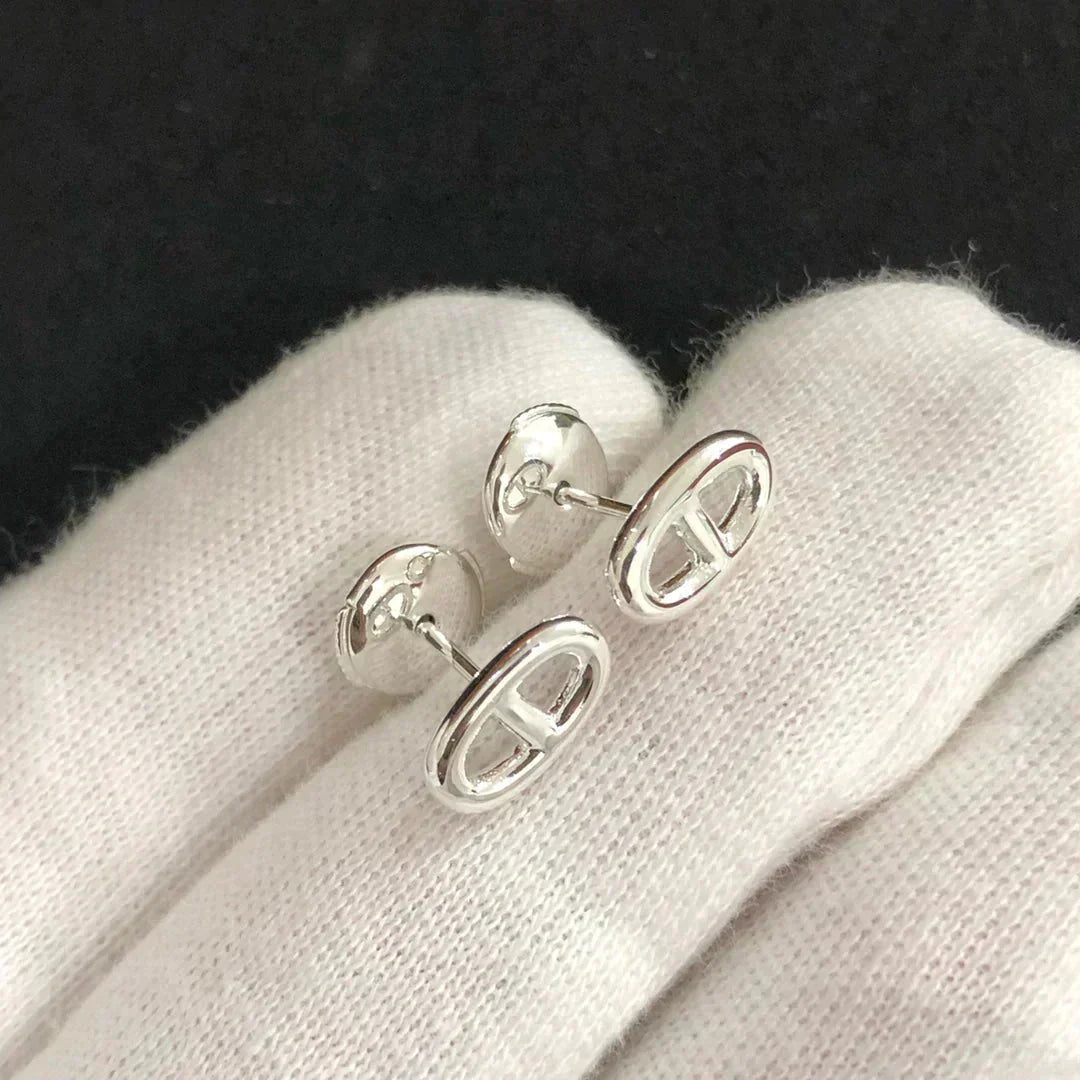 [Renovia Jewelry]CHAINE SMALL EARRINGS GOLD AND SILVER