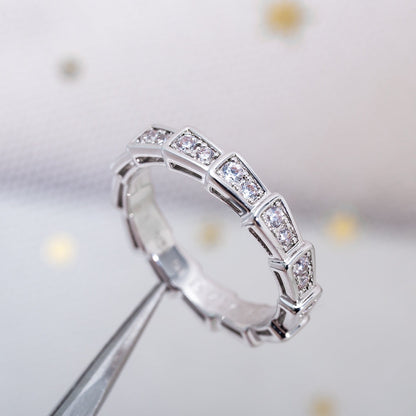 [Renovia Jewelry]SERPENTI RING SILVER DIAMOND PAVED 3MM