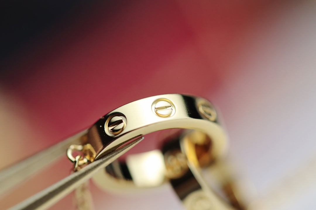 [Renovia Jewelry]LOVE NECKLACE DOUBLE RING GOLD