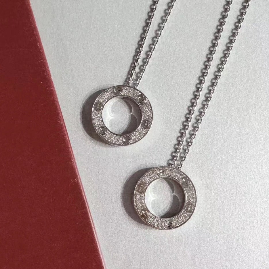[Renovia Jewelry]LOVE NECKLACE ADJUSTABLE SILVER