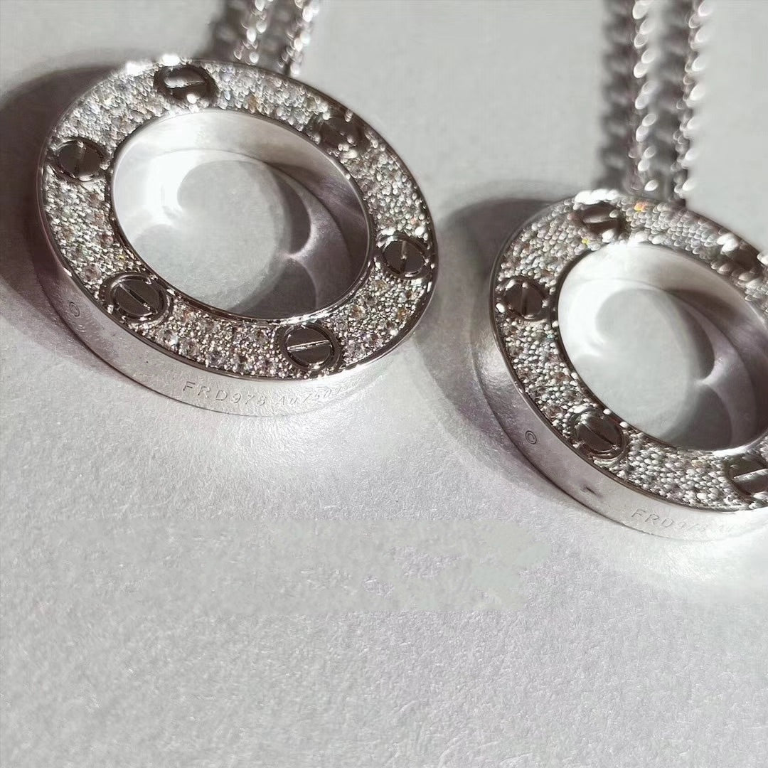 [Renovia Jewelry]LOVE NECKLACE ADJUSTABLE SILVER