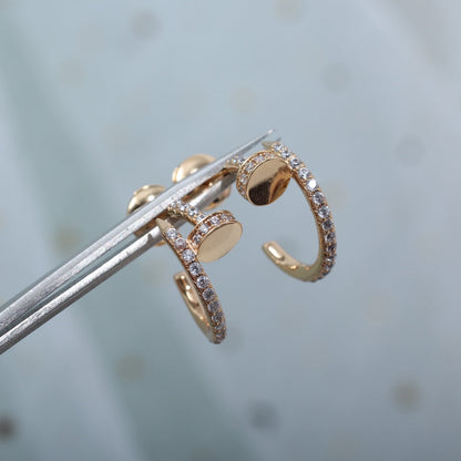 [Renovia Jewelry]JUSTE EARRINGS 12.75MM PINK GOLD DIAMOND
