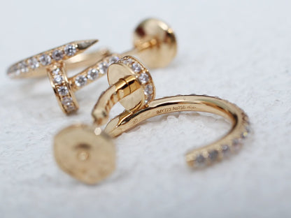 [Renovia Jewelry]JUSTE EARRINGS 12.75MM PINK GOLD DIAMOND