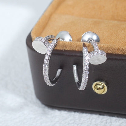 [Renovia Jewelry]JUSTE EARRINGS 12.75MM SILVER DIAMOND