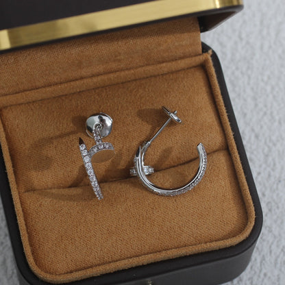 [Renovia Jewelry]JUSTE EARRINGS 12.75MM SILVER DIAMOND