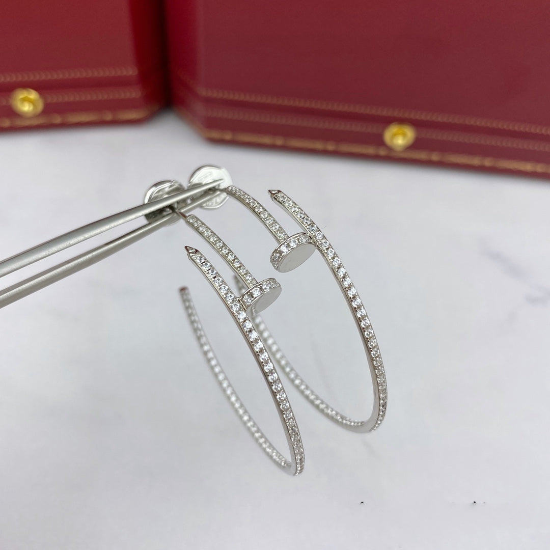 [Renovia Jewelry]JUSTE EARRINGS FULL DIAMONDS 1.8MM
