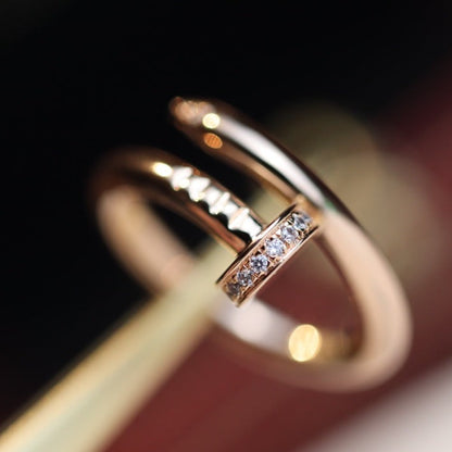 [Renovia Jewelry]JUSTE RING 2.65MM PINK GOLD DIAMOND