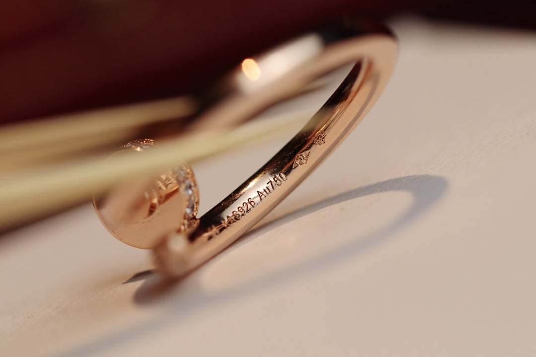 [Renovia Jewelry]JUSTE RING 2.65MM PINK GOLD DIAMOND