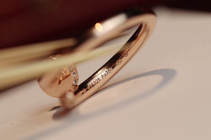 [Renovia Jewelry]JUSTE RING 2.65MM PINK GOLD DIAMOND