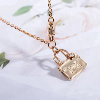 [Renovia Jewelry]AMULETTE PEDANT ROSE GOLD NECKLACE
