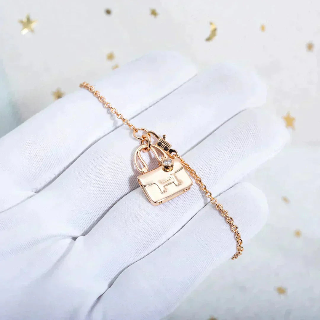 [Renovia Jewelry]AMULETTE PEDANT ROSE GOLD NECKLACE