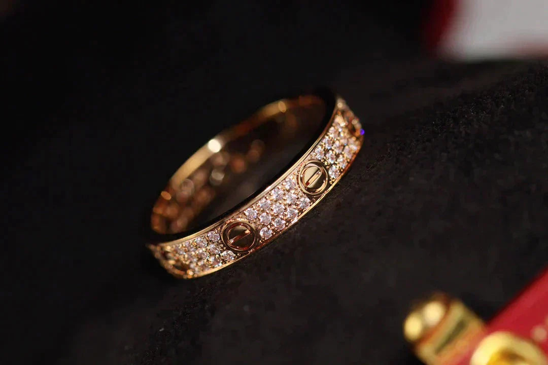 [Renovia Jewelry]LOVE RING 3.6MM DIAMOND PAVED