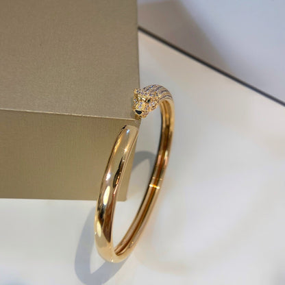 [Renovia Jewelry]PANTHERE GOLD DIAMOND OPEN BRACELET