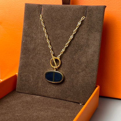 [Renovia Jewelry]CHAINE VERSO BLACK CERAMIC NECKLACE