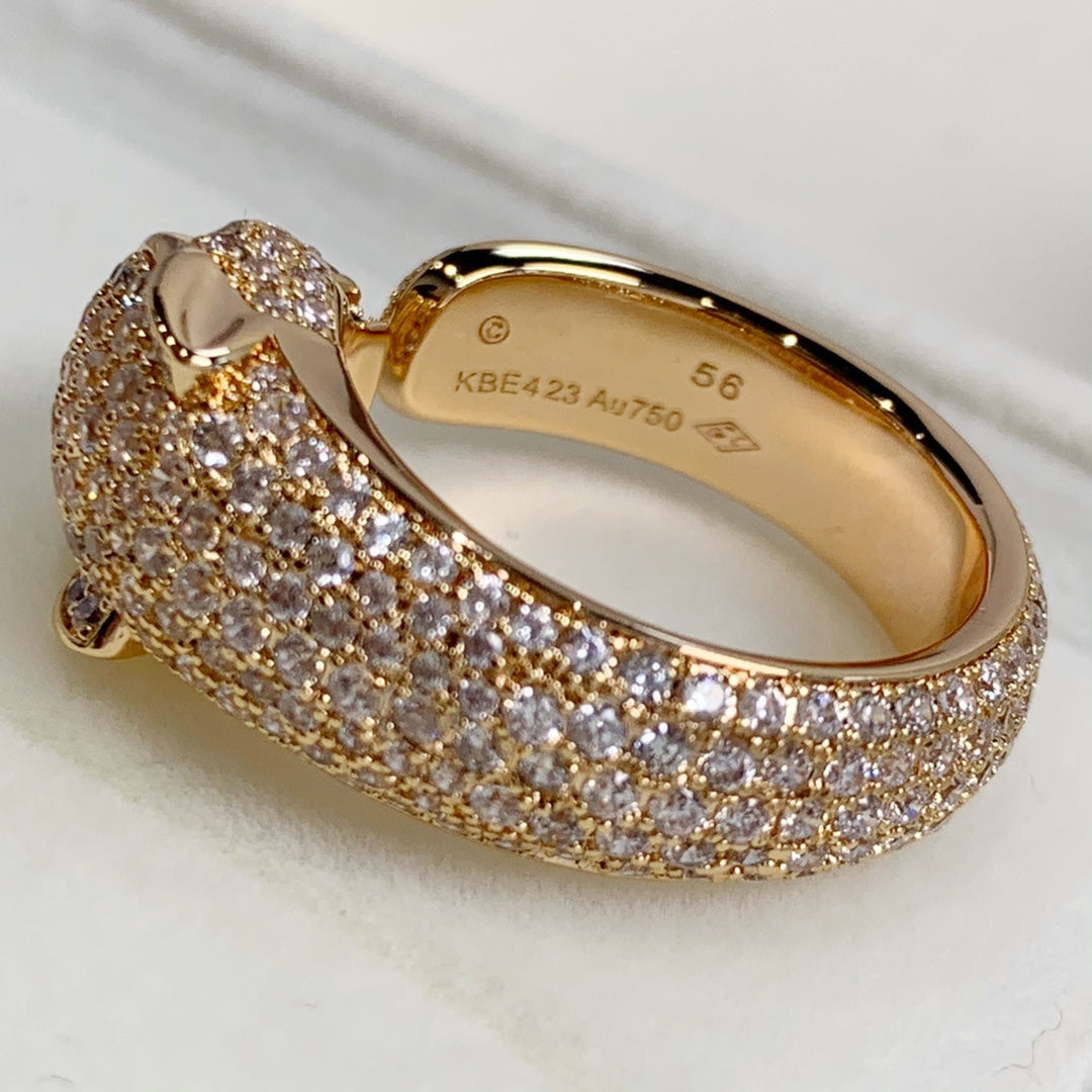 [Renovia Jewelry]PANTHERE PINK GOLD DIAMOND RING