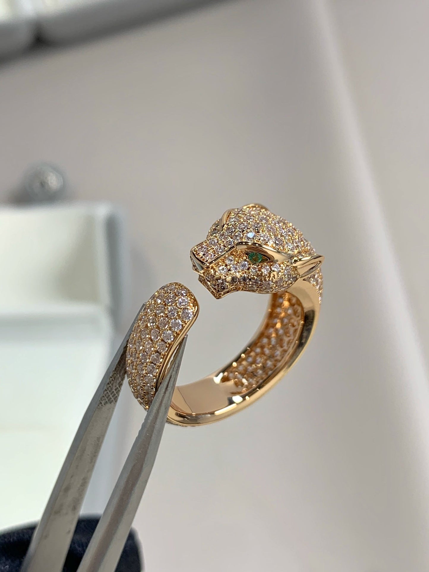 [Renovia Jewelry]PANTHERE PINK GOLD DIAMOND RING