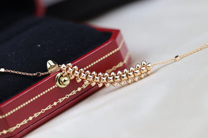 [Renovia Jewelry]CLASH PINK GOLD NECKLACE