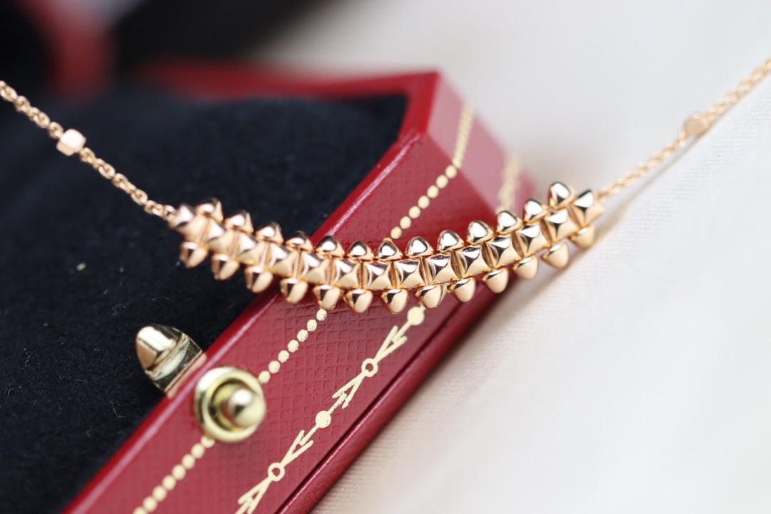 [Renovia Jewelry]CLASH PINK GOLD NECKLACE