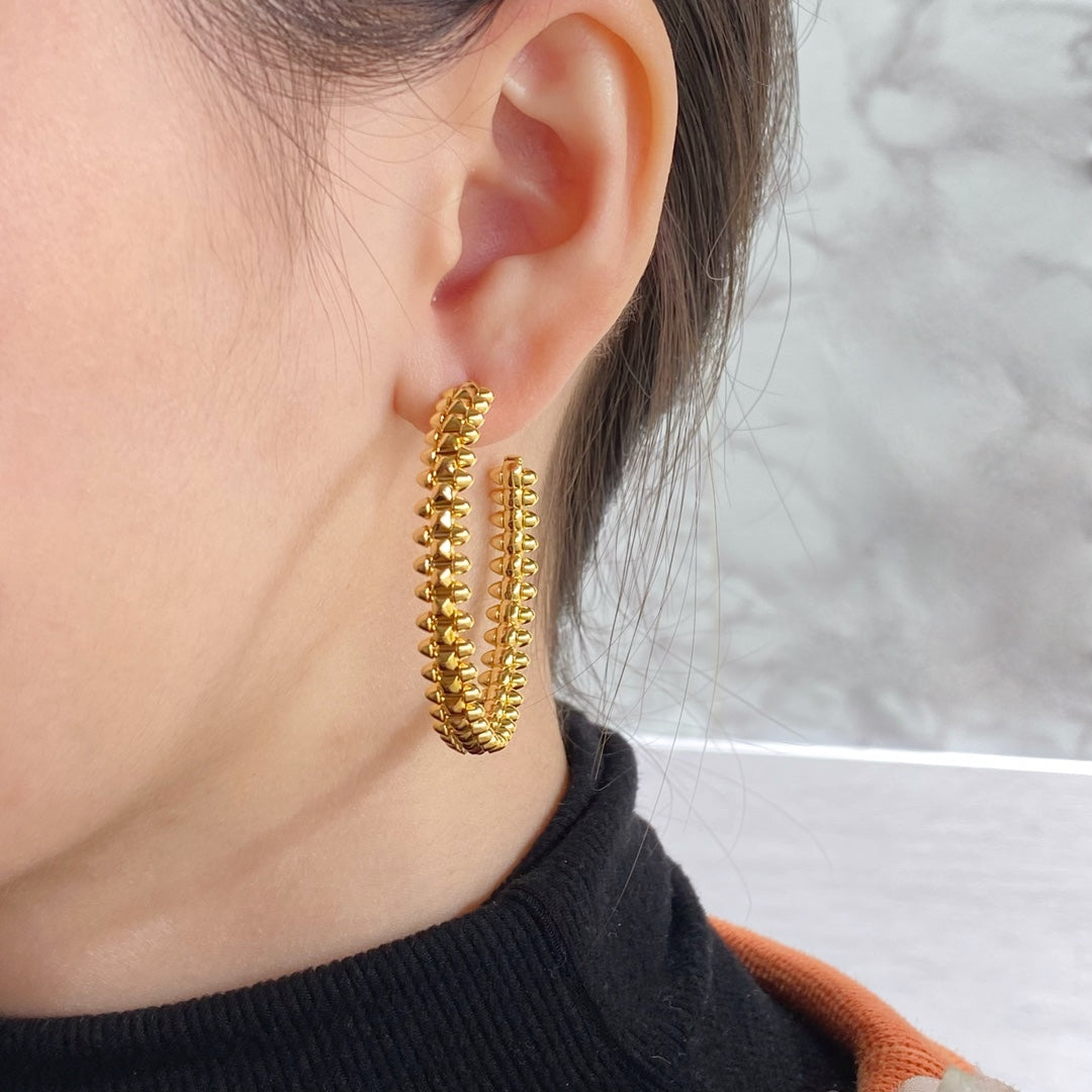 [Renovia Jewelry]CLASH LARGE HOOP EARRINGS