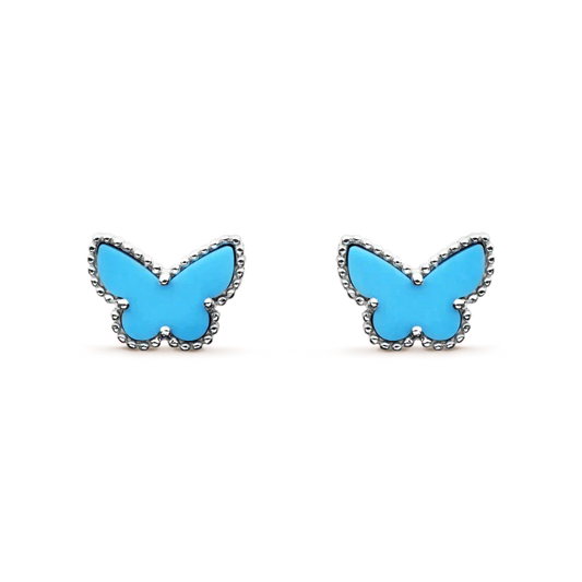 [Renovia Jewelry]BUTTERFLY TURQUOISE EARRINGS SILVER