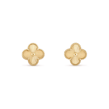 [Renovia Jewelry]CLOVER MINI 9.5MM LASER EARRINGS