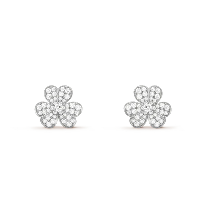 [Renovia Jewelry]CLOVER COMOS DIAMOND EARRINGS SILVER