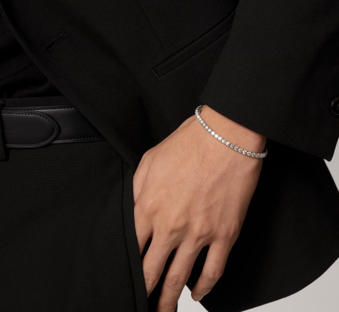[Renovia Jewelry]  CLASSIC BASEBALL BRACELAT, 52 DIAMOND