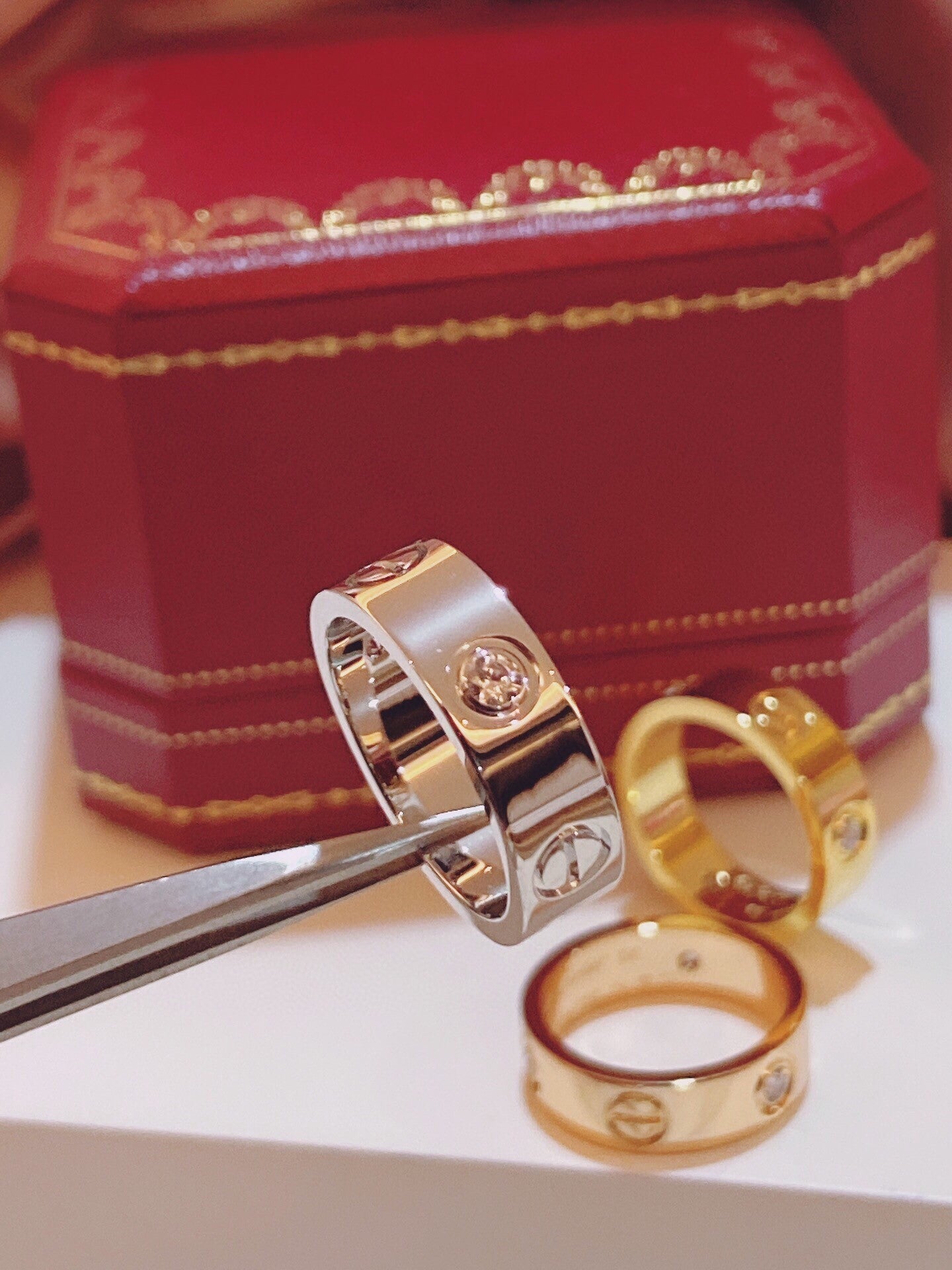 [Renovia Jewelry]Three-Diamond Ring