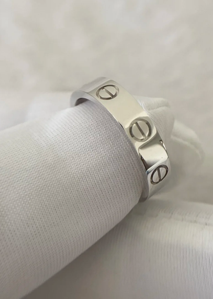 [Renovia Jewelry]LOVE RING 4MM 1 DIAMOND SILVER