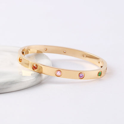 [Renovia Jewelry] 2026 NEW 6.1MM COLORED GEMSTONE BRACELET