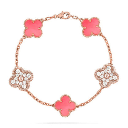 [Renovia Jewelry] CLOVER 5 MOTIFS  PINK MOP BRACELET COLLECTION