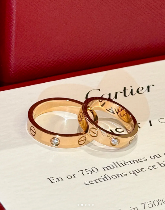[Renovia Jewelry]LOVE RING 4MM 1 DIAMOND