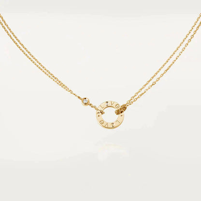 [Renovia Jewelry]LOVE NECKLACE 16MM 2 DIAMONDS