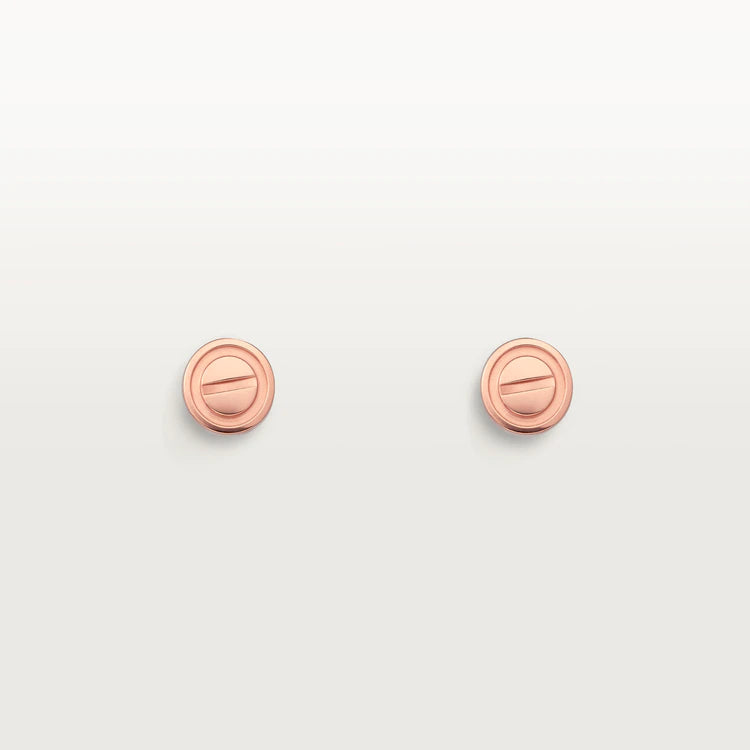 [Renovia Jewelry]LOVE EARRINGS PINK GOLD 10MM