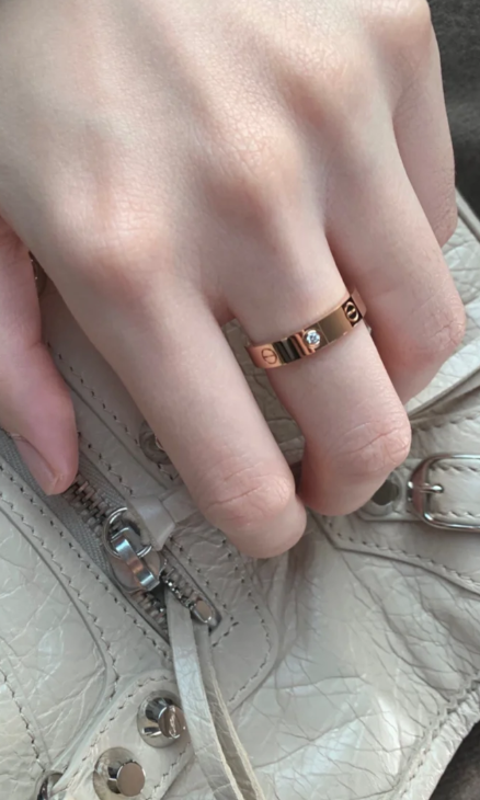 [Renovia Jewelry]LOVE RING 4MM 1 DIAMOND