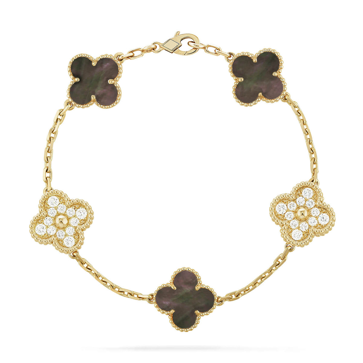 [Renovia Jewelry] CLOVER 5 MOTIF GRAY MOP BRACELET COLLECTION