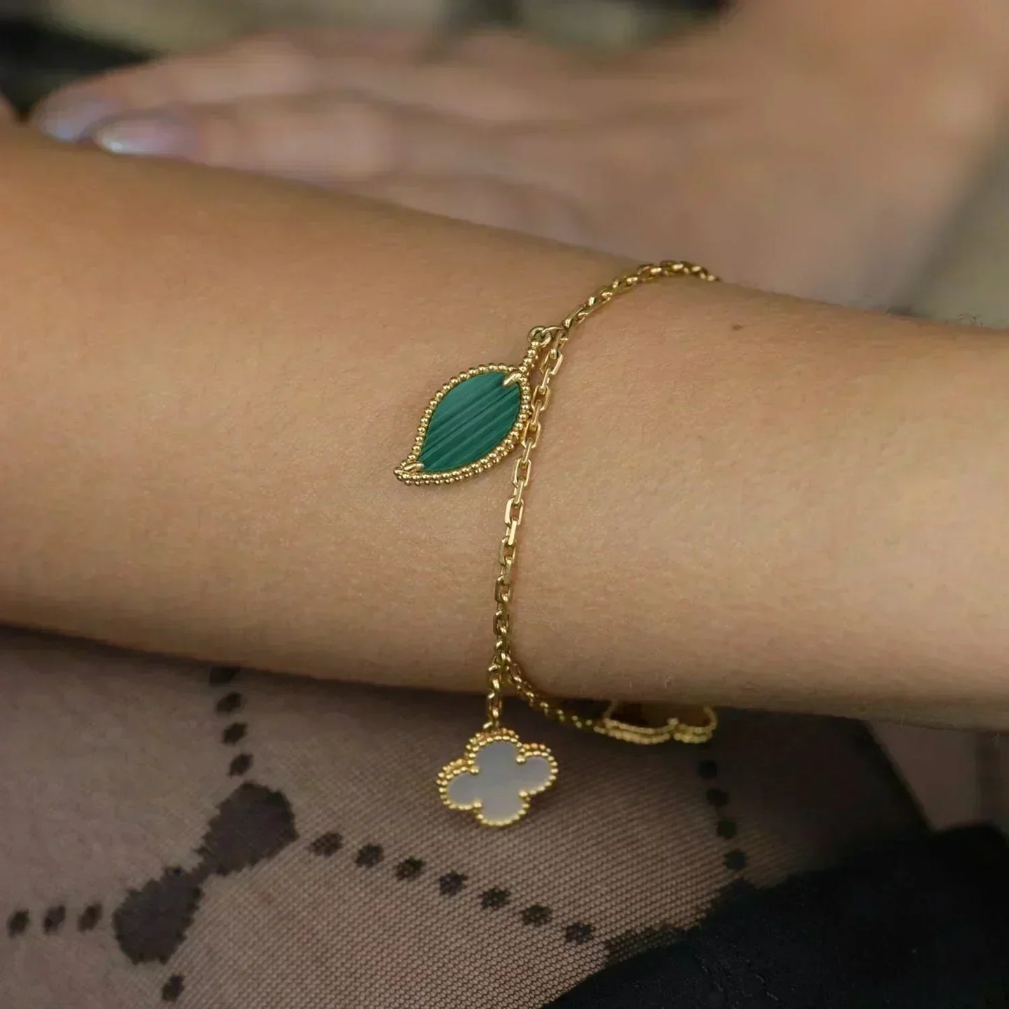 [Renovia Jewelry]LUCKY SPRING 5 MOTIF GOLD BRACELET