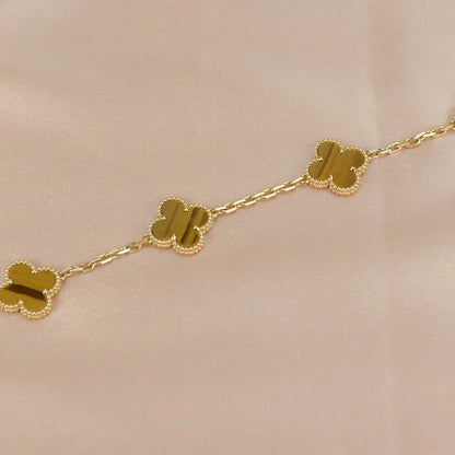 [Renovia Jewelry] CLOVER 5 MOTIFS TIGER EYE BRACELET COLLECTION