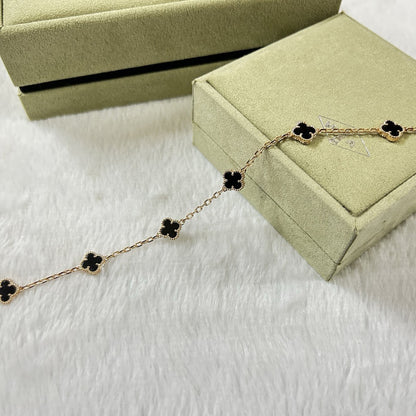 [Renovia Jewelry]CLOVER 6 MOTIF  ONYXS BRACELET