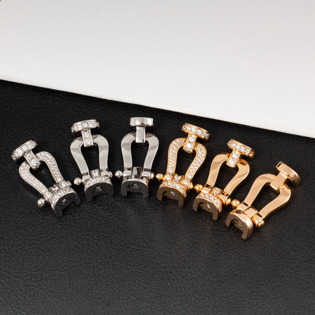 [Renovia Jewelry]FORCE LARGE HORSESHOE HALF DIAMOND BRACELET SILVER