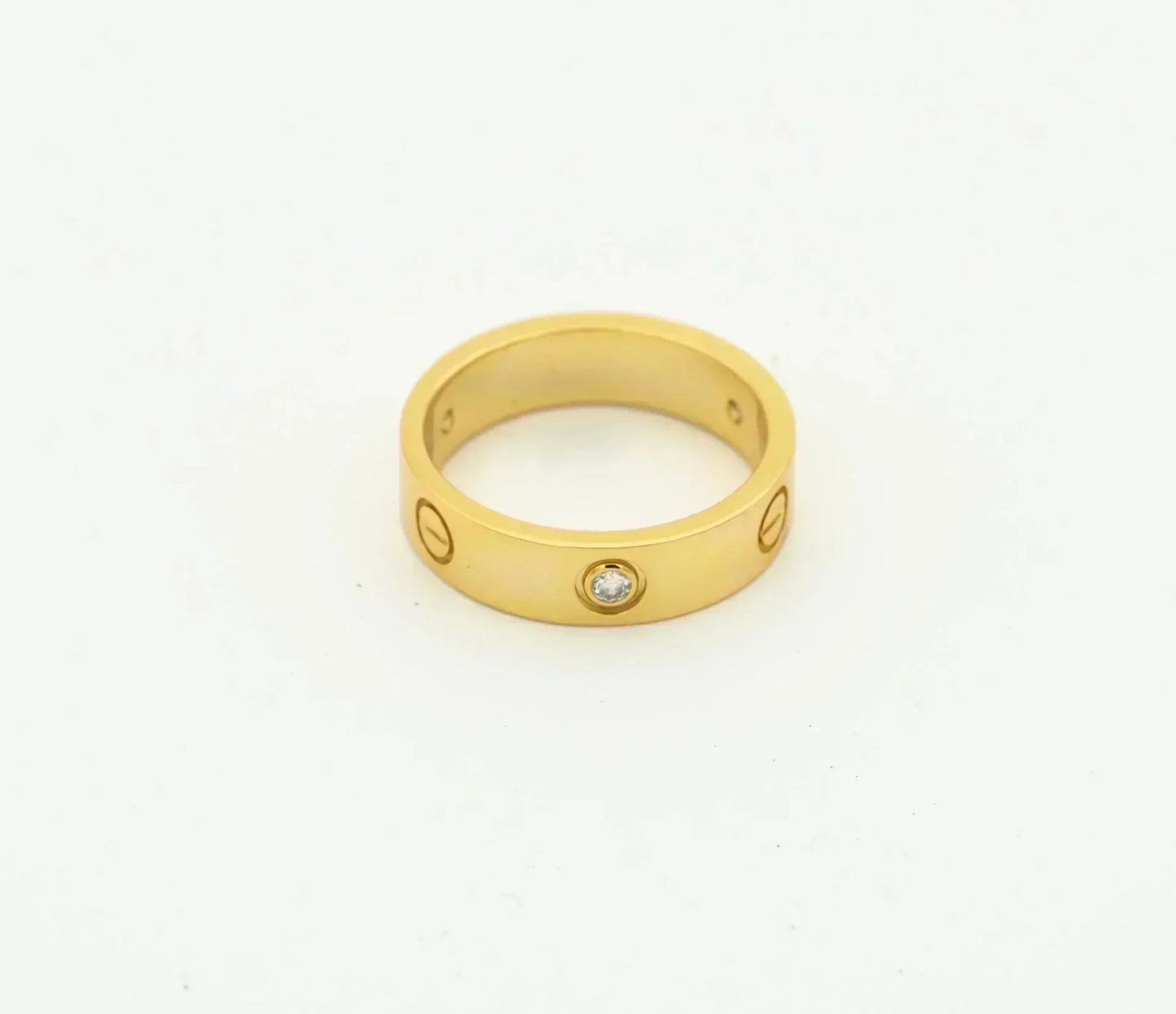 [Renovia Jewelry]LOVE RING 4MM 1 DIAMOND GOLD